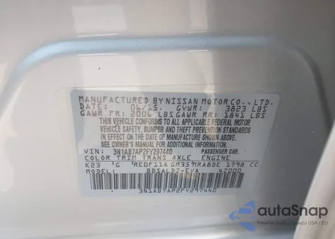 2015 Nissan Sentra Sv z USA, uszkodzony, nr VIN 3N1AB7AP2FY297440